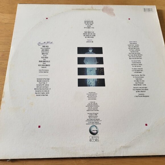 Quarterflash Self-Titled Vinyl LP 1981 Geffen Records GHS 2003 Pop Rock LP7 - Picture 2 of 9